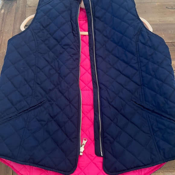 Tracy Negoshian reversible puffy vest pink and navy size large - Picture 3 of 4